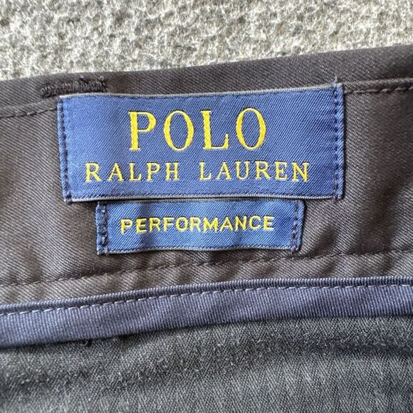 Polo Ralph Lauren Performance Short Mens 36 Black Stretch Classic Golf chino 9” - Picture 4 of 10